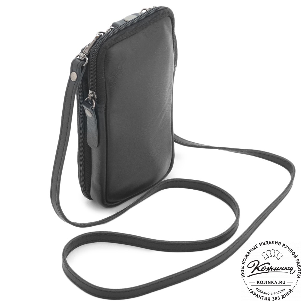 Кожаный клатч "Денвер" (черный)